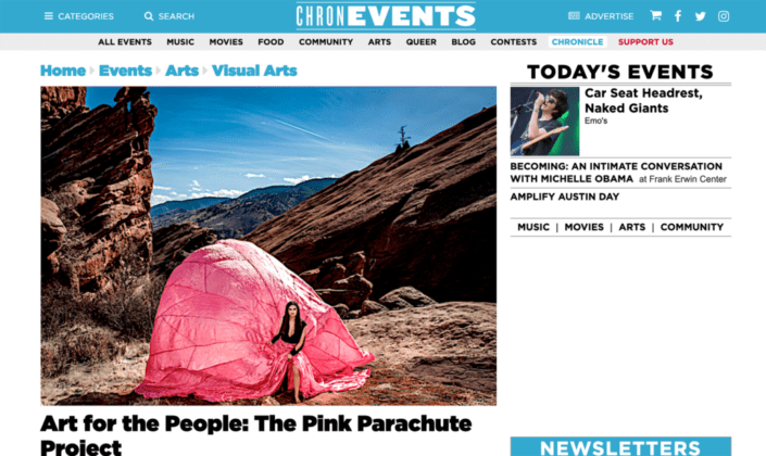 Art for the People: The Pink Parachute Project - Media Outreach
